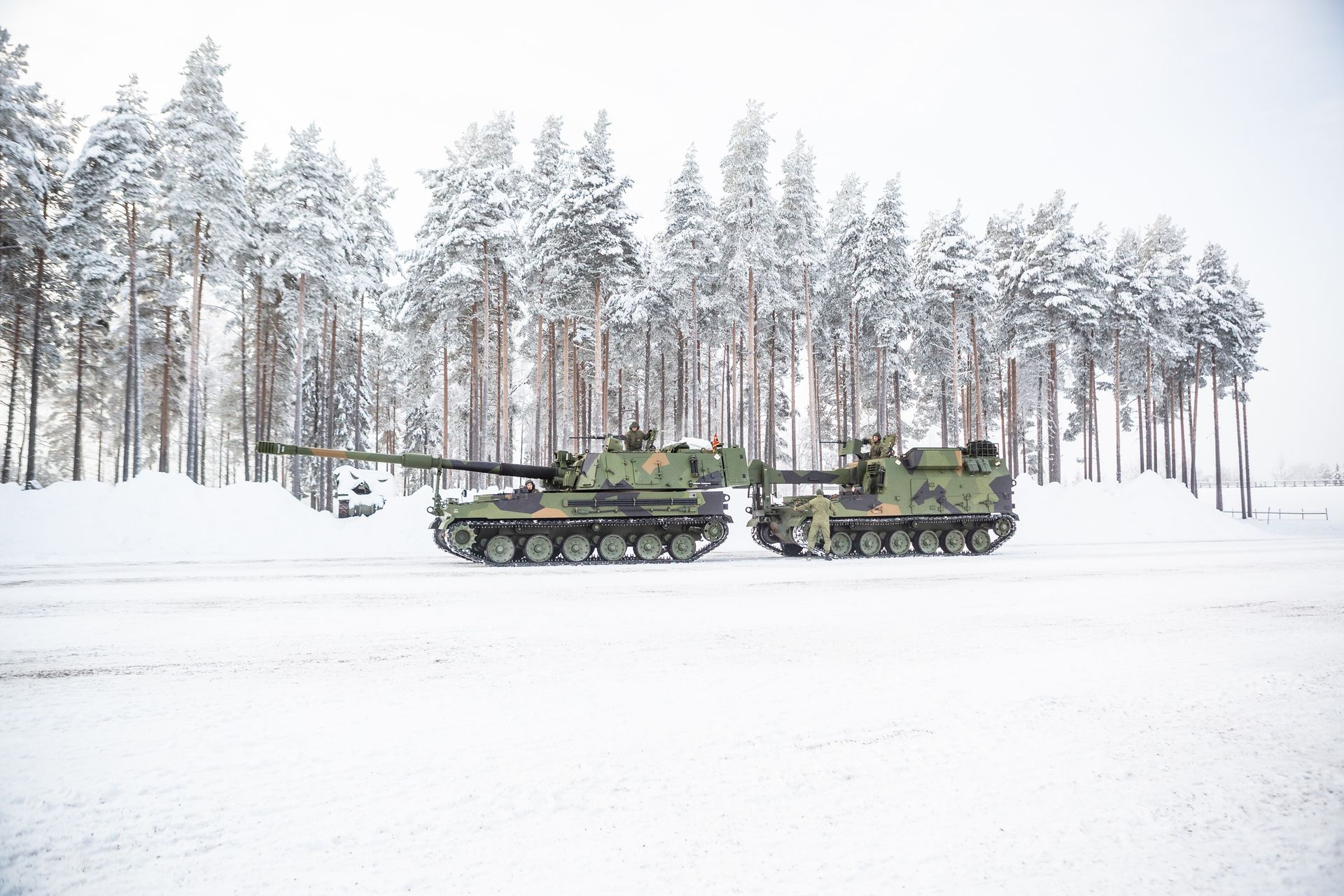 K9 and K10 ammunition resupply vehicle in Norway